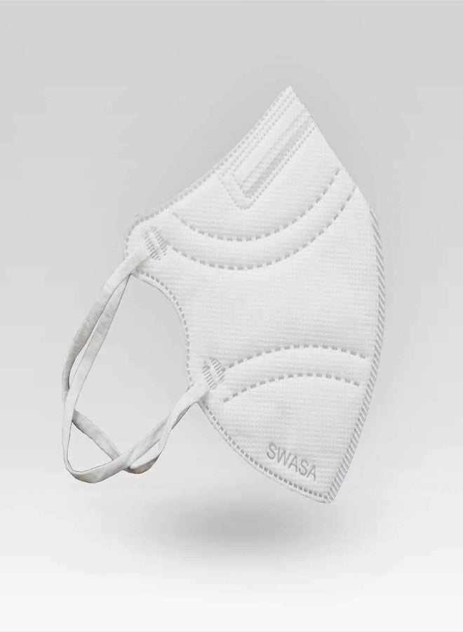 SWASA® N95 Mask FFP2 - PM 0.3 μm | Reusable N95 Mask Without Valve (White Color, Pack of 10) - Image 5